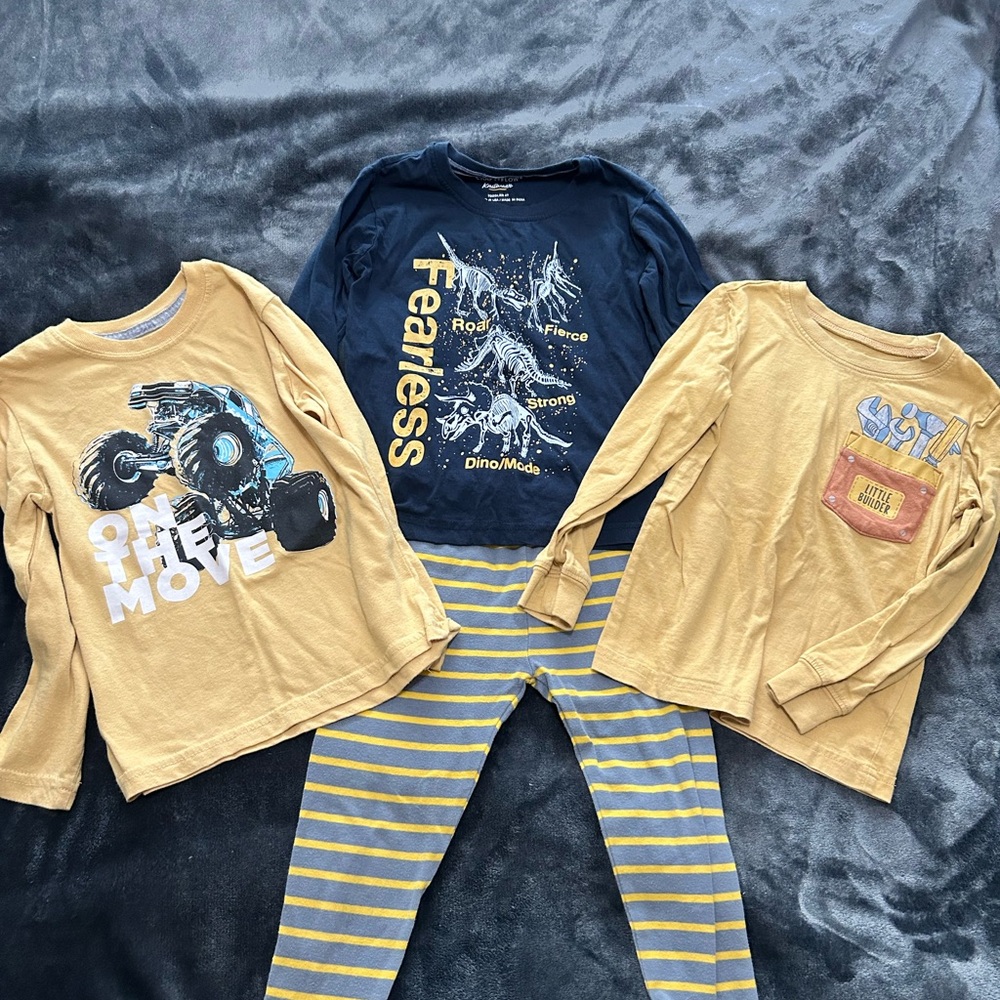 3 outfits for the price of 1! Set of 3  Long Sleeve Shirts w/Striped Pants
